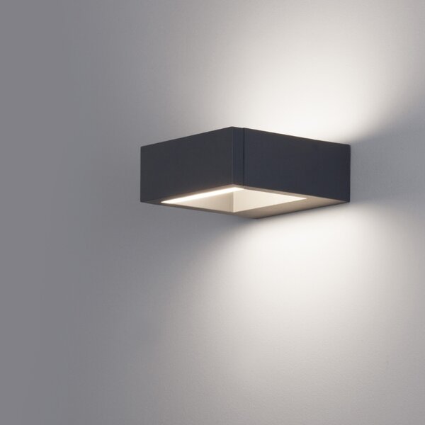 Tmavě šedé kovové venkovní nástěnné LED světlo Nova Luce Bliss