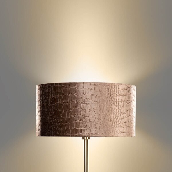 Stojací lampa mosazná s sametovým stínidlem krokodýl 50cm - Simplo