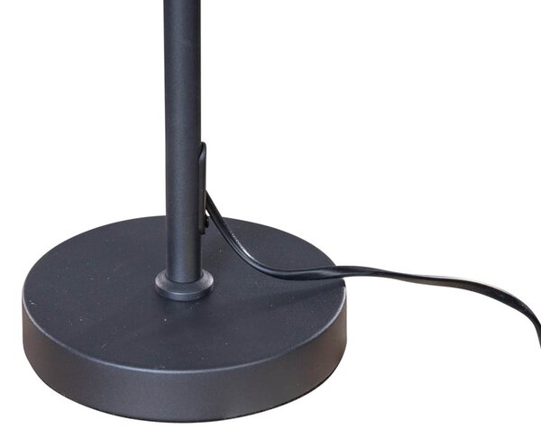 Stolní lampa černá s sametovým stínidlem, krokodýlí design 35 cm - Parte