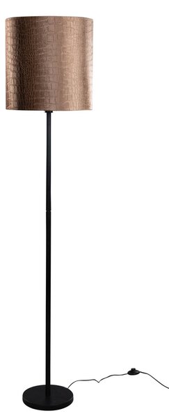 Stojací lampa černá s sametovým stínidlem krokodýl 40 cm - Simplo