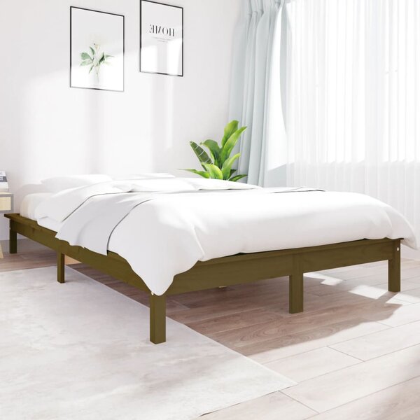 Rám postele medově hnědý masivní borovice 120 x 200 cm