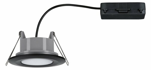 PAULMANN LED vestavné svítidlo Calla výklopné IP65 kruhové 90mm 30° 6W 230V 4000K černá mat 924.61