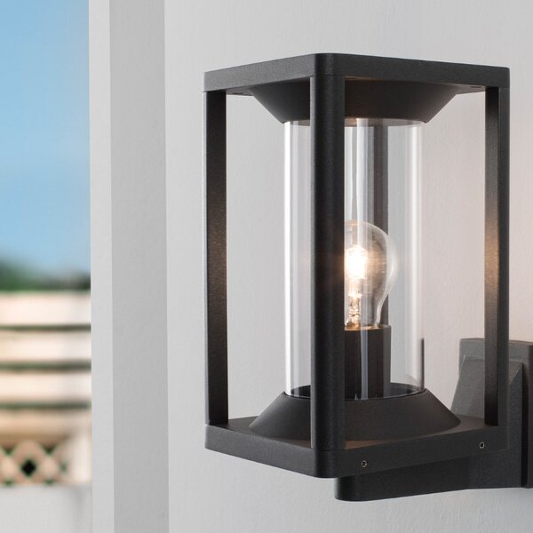 Antracitově šedé kovové venkovní nástěnné světlo Nova Luce Loeve