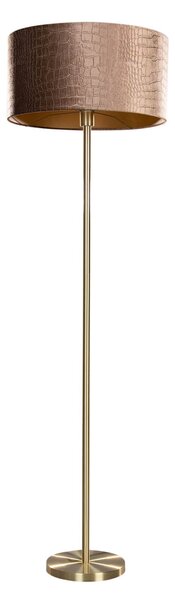 Stojací lampa mosazná s sametovým stínidlem krokodýl 50cm - Simplo
