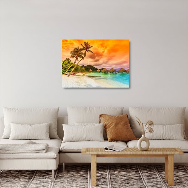 Skleněný obraz - Ostrov Bora Bora (70x50 cm)