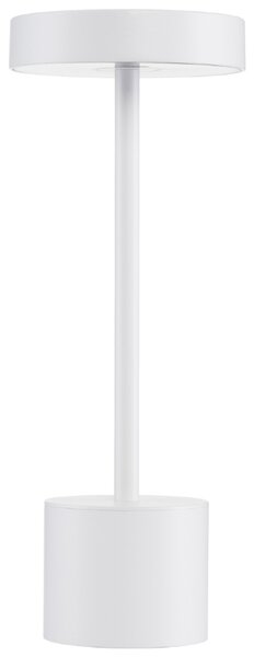 Bílá kovová zahradní stolní LED lampa Nova Luce Fumo