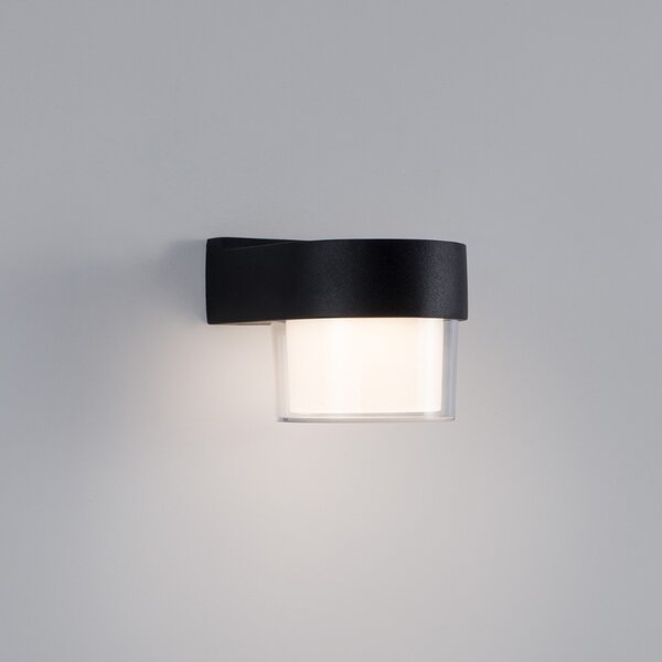 Černé kovové venkovní nástěnné LED světlo Nova Luce Darf