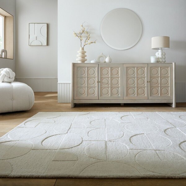 Slonovinový ručně tkaný vlněný koberec 120x170 cm Gigi – Flair Rugs