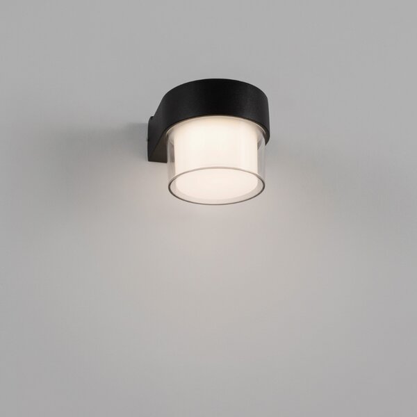 Černé kovové venkovní nástěnné LED světlo Nova Luce Darf