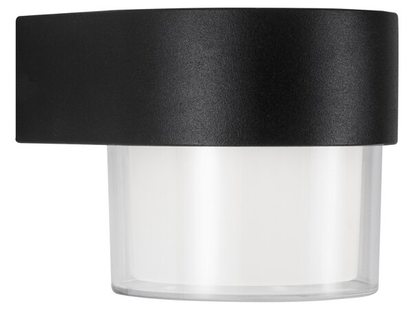 Černé kovové venkovní nástěnné LED světlo Nova Luce Darf