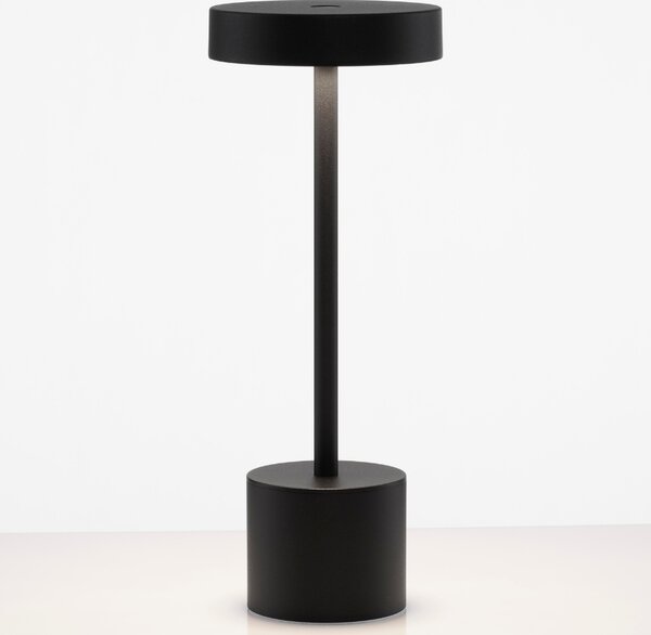 Černá kovová zahradní stolní LED lampa Nova Luce Fumo