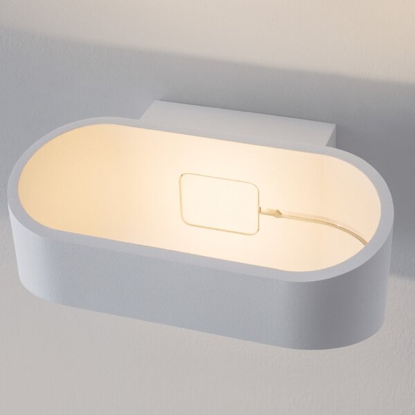 Bílé kovové venkovní nástěnné LED světlo Nova Luce Mile II