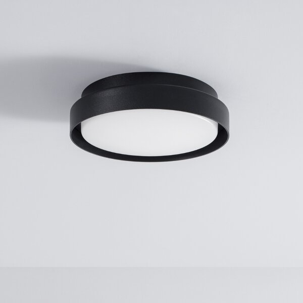 Černé kovové venkovní stropní LED světlo Nova Luce Oliver 27 cm