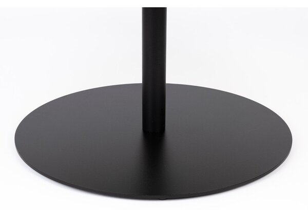 Černý kulatý konferenční stolek s deskou v dubovém dekoru ø 70 cm Yuri L – White Label
