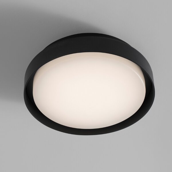 Černé kovové venkovní stropní LED světlo Nova Luce Oliver 27 cm