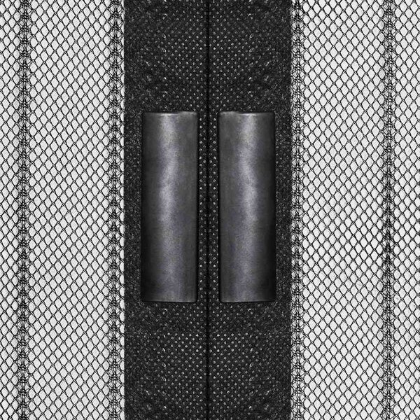 Závěsy do dveří proti hmyzu 2 ks s magnety černé 210 x 90 cm 314686