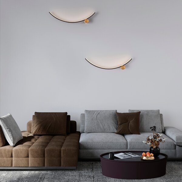 Černé kovové nástěnné LED světlo Nova Luce Kima 62,5 cm