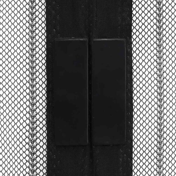 Závěsy do dveří proti hmyzu 2 ks s magnety černé 220 x 110 cm 314688