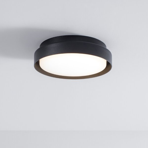 Černé kovové venkovní stropní LED světlo Nova Luce Oliver 27 cm