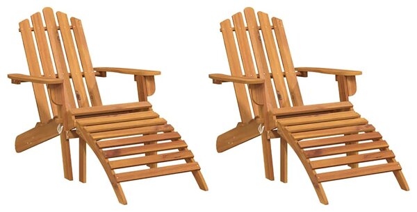 Zahradní židle Adirondack s podnožkami 2 ks masivní akácie 3145015