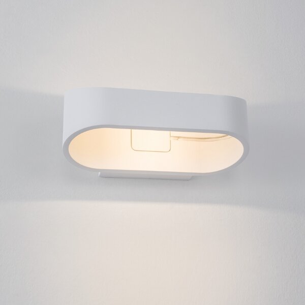 Bílé kovové venkovní nástěnné LED světlo Nova Luce Mile II