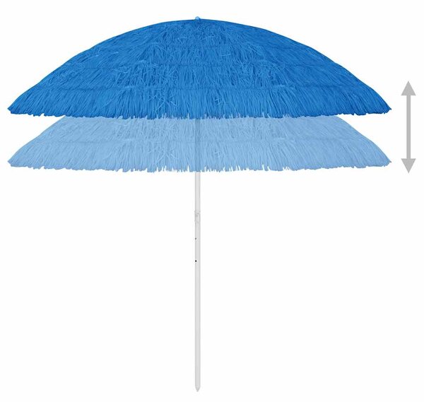 Plážový slunečník Hawaii modrý 300 cm 314696