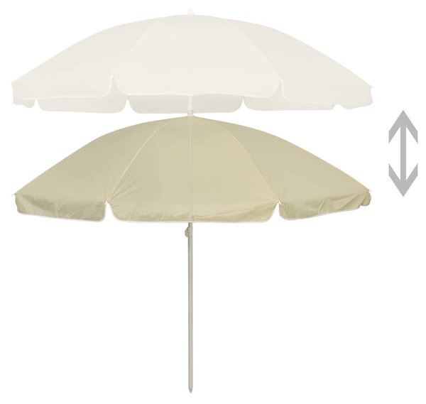 Plážový slunečník pískově žlutý 240 cm 314703