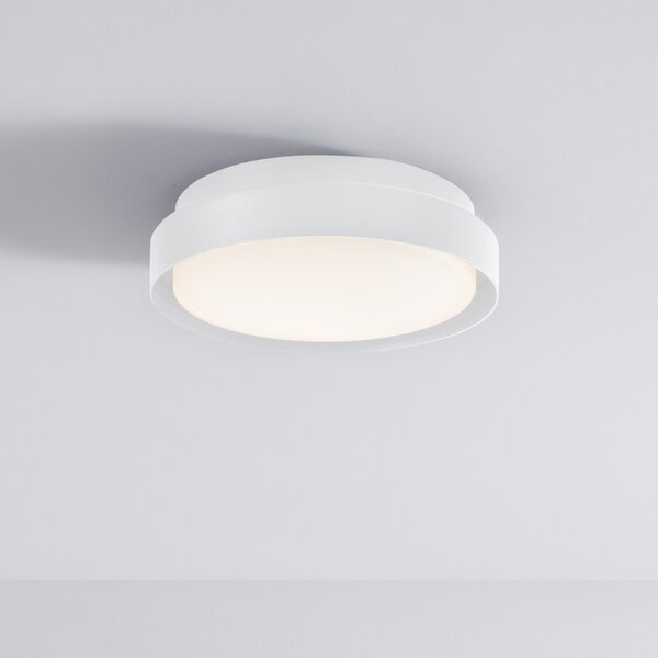 Bílé kovové venkovní stropní LED světlo Nova Luce Oliver 27 cm