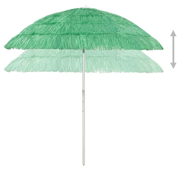 Plážový slunečník Hawaii zelený 240 cm 314698