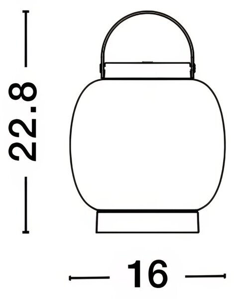 Bílá zahradní stolní LED lampa Nova Luce Jigra