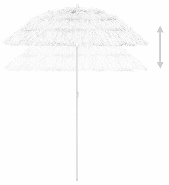Plážový slunečník Hawaii bílý 180 cm 314700
