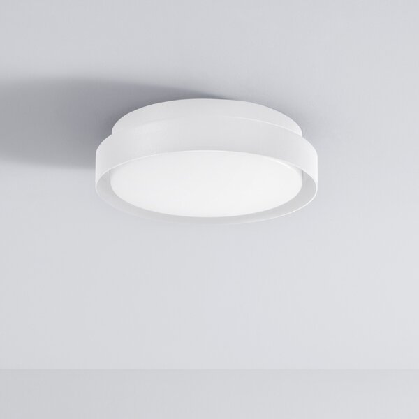 Bílé kovové venkovní stropní LED světlo Nova Luce Oliver 27 cm