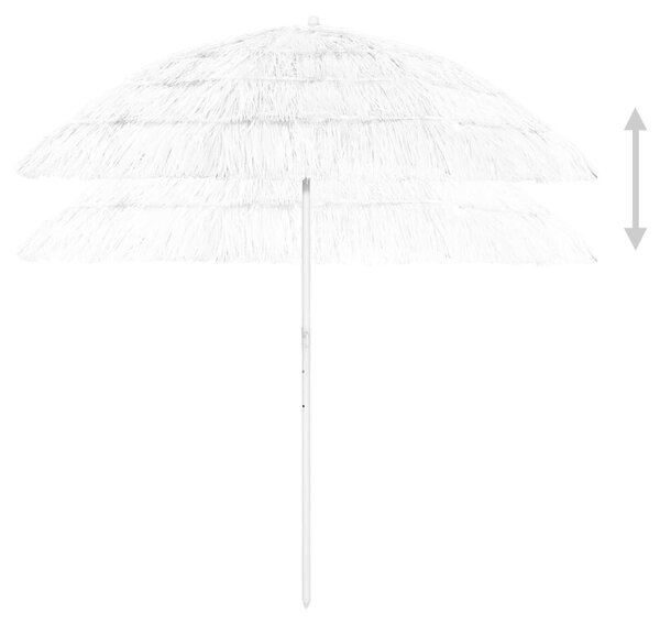 Plážový slunečník Hawaii bílý 240 cm 314701