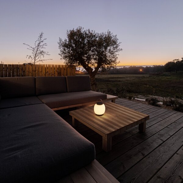 Bílá zahradní stolní LED lampa Nova Luce Jigra