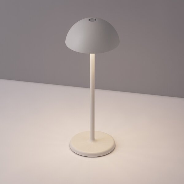 Bílá kovová zahradní stolní LED lampa Nova Luce Rose