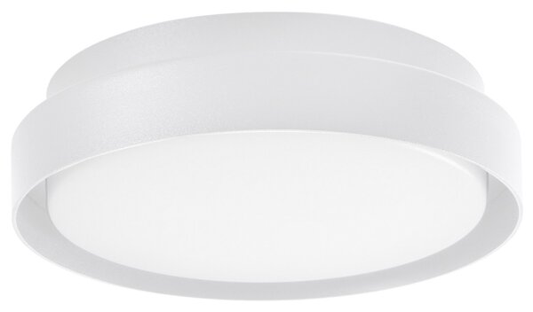 Bílé kovové venkovní stropní LED světlo Nova Luce Oliver 27 cm