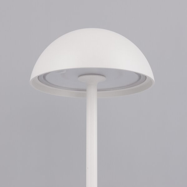 Bílá kovová zahradní stolní LED lampa Nova Luce Rose