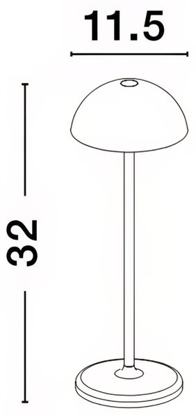 Bílá kovová zahradní stolní LED lampa Nova Luce Rose