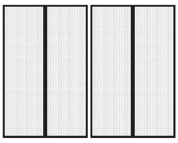 Závěsy do dveří proti hmyzu 2 ks s magnety černé 220 x 130 cm 314689