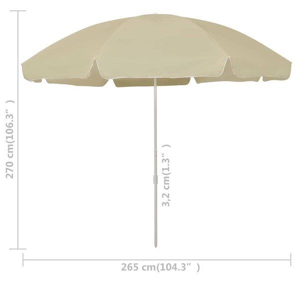 Plážový slunečník pískově žlutý 300 cm 314707