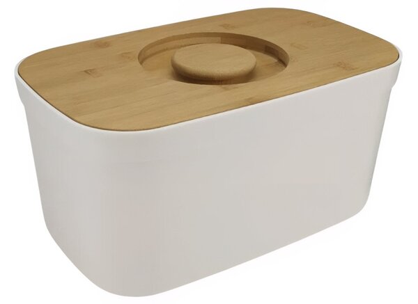 Joseph Joseph Bílý plastový chlebník s prkénkem Bread Bin