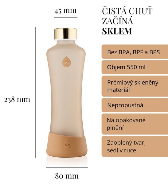 Skleněná lahev EQUA Cinnamon 550 ml