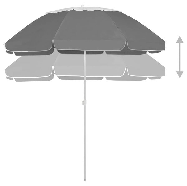 Plážový slunečník antracitový 300 cm 314718