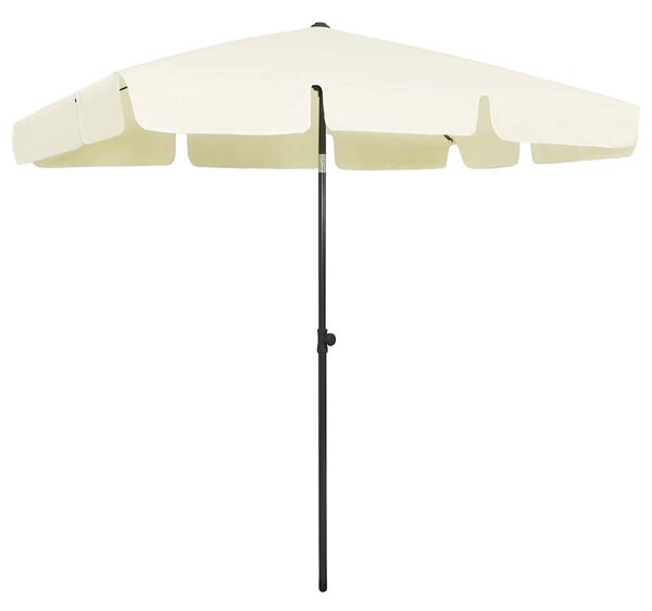 Plážový slunečník pískově žlutý 200 x 125 cm 314727