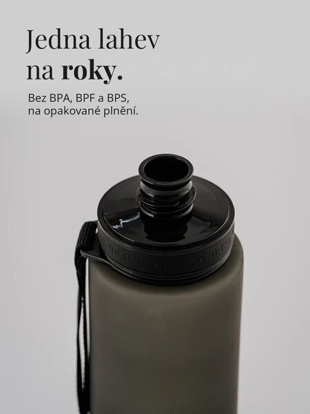 Plastová BPA free lahev z tritanu EQUA Plain Black 600 ml