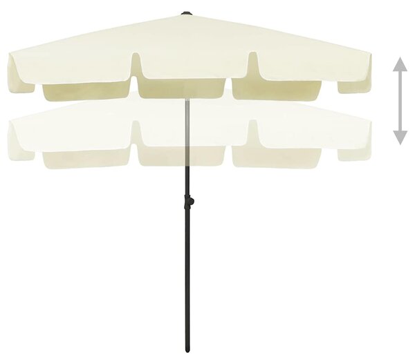 Plážový slunečník pískově žlutý 200 x 125 cm 314727