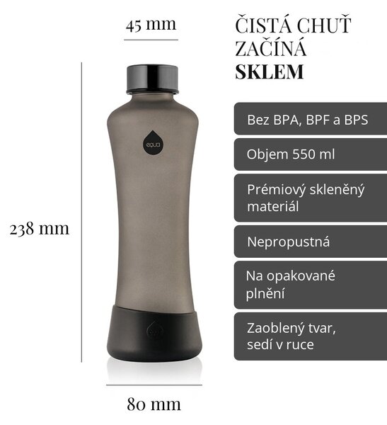 Skleněná lahev EQUA Pepper 550 ml