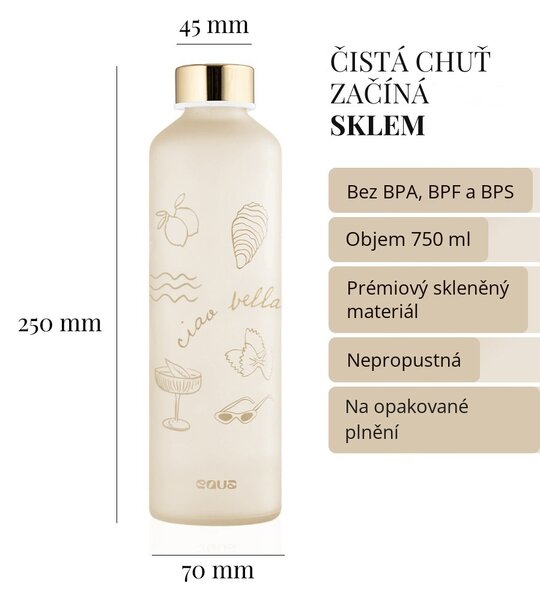 Skleněná lahev EQUA Ciao Bella 750 ml