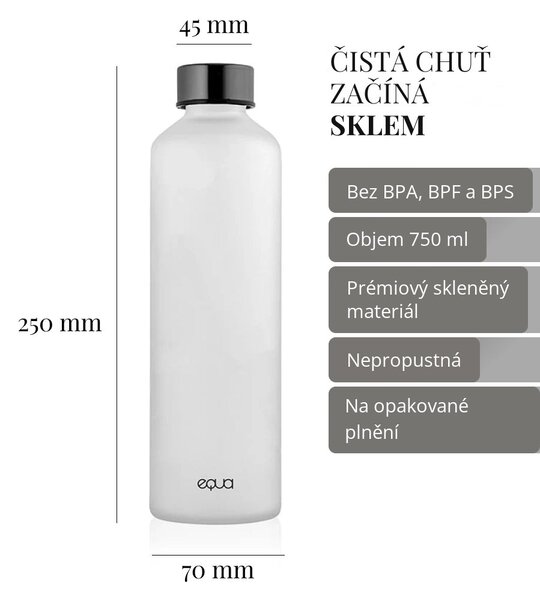 Skleněná lahev EQUA Velvet Black 750 ml