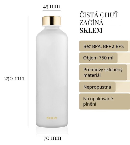 Skleněná lahev EQUA Velvet White 750 ml